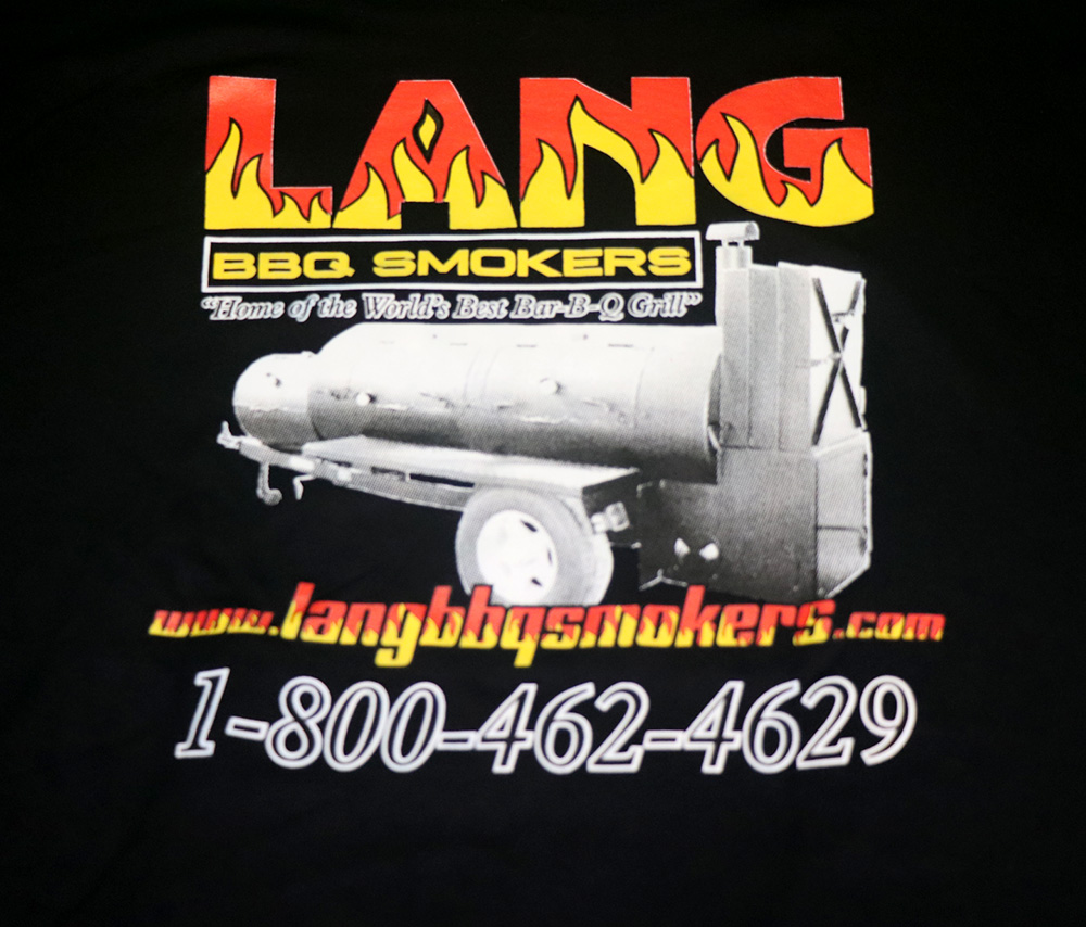 New Unisex Black Lang BBQ Smokers® T-Shirt