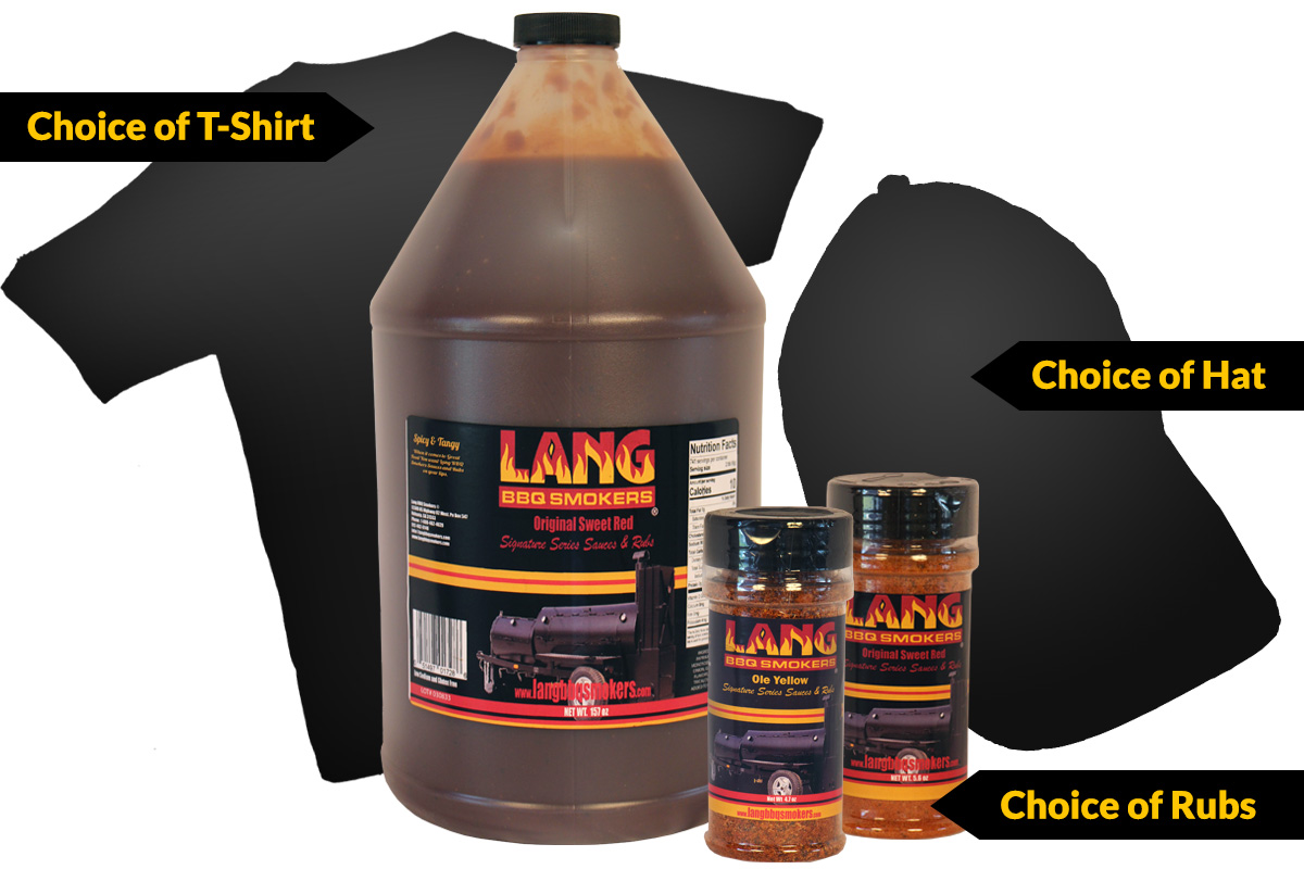 Gift Packages 7 - 1 Gallon Sweet Red BBQ Sauce, 2 Rubs, 1 shirt, & 1 hat